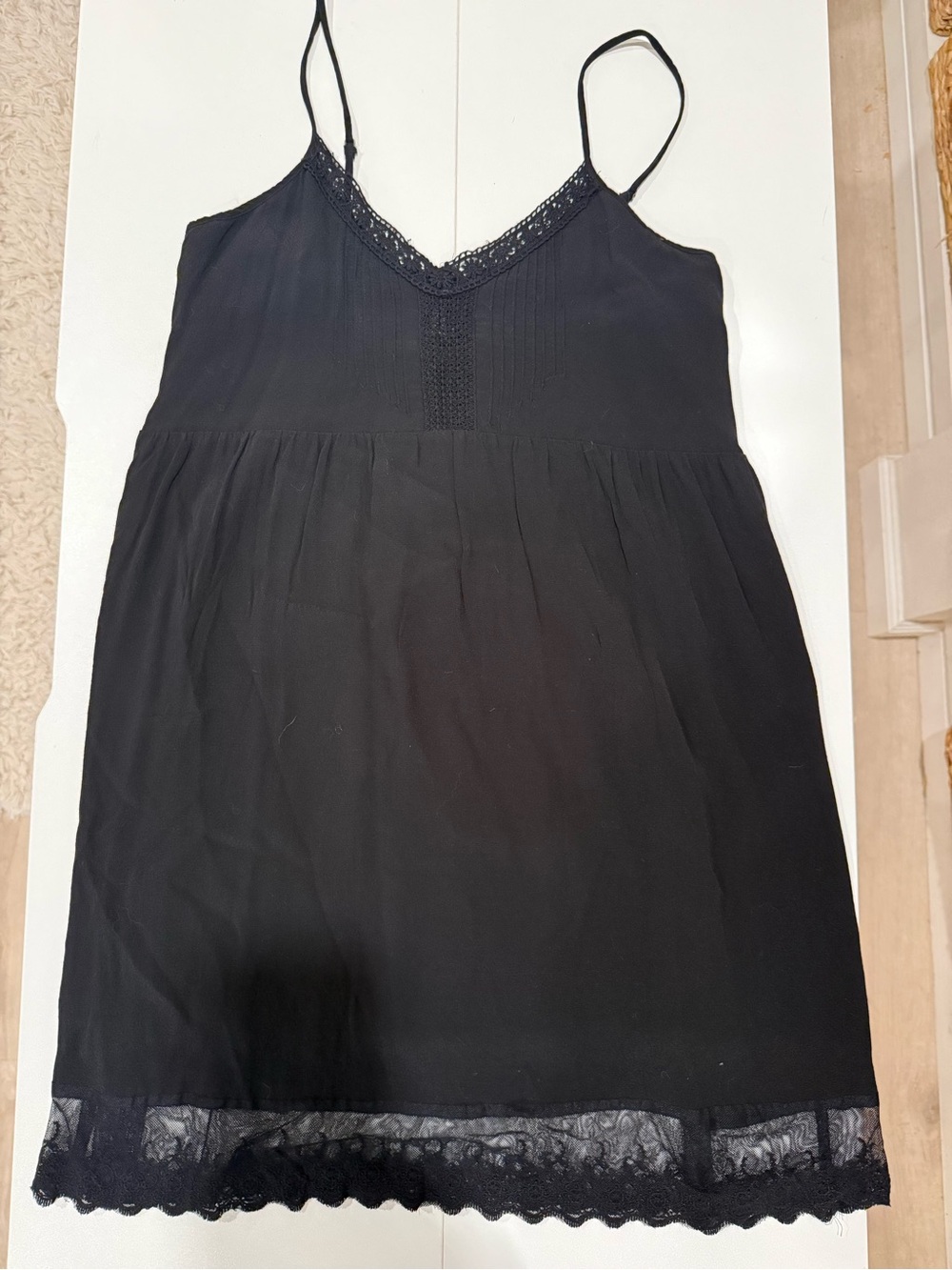 Forever 21 Black Lace-Trim Cami Dress